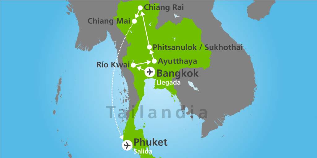 Aprovecha este emocionante viaje de 15 días a Taillandia. Este circuito te llevará hasta Bangkok, el Triángulo de Oro y las playas de Phuket. 7