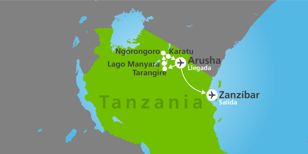 Conoce la esencia de Tanzania con este viaje de 10 días, donde realizaremos safaris exóticos y disfrutaremos de playas increíbles. 7