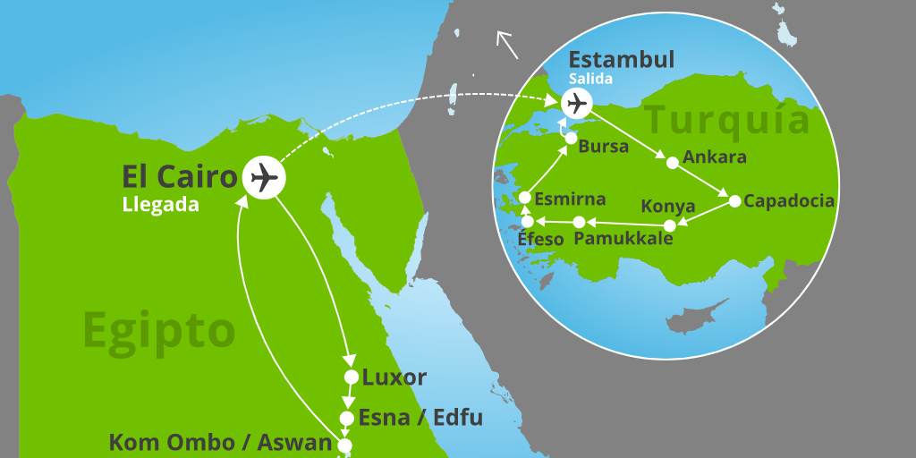 ¿Te apetece conocer los misterios de Oriente? Con nuestro Tour por Egipto y Turquía de 15 días podrás disfrutar de monumentos y naturaleza. 7