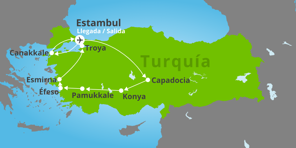Nuestro viaje completo por Turquía de 9 días te llevará a explorar las zonas más mágicas del país, como Estambul, Capadocia y Troya. 7