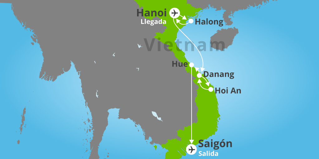 Con nuestro viaje organizado a Vietnam de 12 días recorreremos desde su moderna capital hasta sus paisajes más salvajes. 7